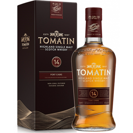 Tomatin - 14 år (2016) Single Highland Malt Scotch Whisky Old Port Finish 46% 70 cl